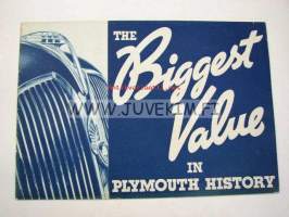 Plymouth 1937 -myyntiesite