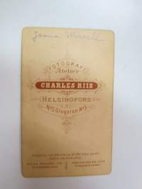 Joona Wessell 187?, Atelier Charles Riis, Helsingfors -visiittikorttivalokuva, visitcard photo, cdv