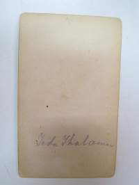 Ida Ihalainen 188? -visiittikorttivalokuva, visitcard photo, cdv