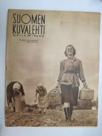 Suomen Kuvalehti 1949 nr 39, 1.10.1949, Nils Gagner, Laulua käsi kädessä, Kuhmalahti Vehkäjärvi Evert Blåstedt, Miksei Suomen Joutsen lähde merille?, Mao etenee, ym.