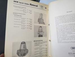 DKW Spezial-Zubehör für Motorräder, Roller und Moped -tarvikeluettelo moottoripyörät, skootterit, mopedit