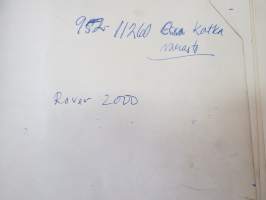 Rover 2000 - British Leyland Parts Catalogue -varaosaluettelo