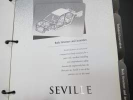 Cadillac Seville 1998 oproduct information -mallivuoden esittelykansio pressikuvineen ym.