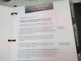 Cadillac Seville 1998 oproduct information -mallivuoden esittelykansio pressikuvineen ym.