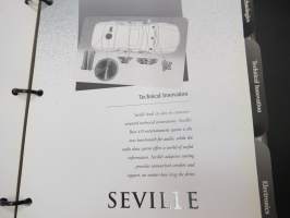 Cadillac Seville 1998 oproduct information -mallivuoden esittelykansio pressikuvineen ym.