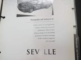 Cadillac Seville 1998 oproduct information -mallivuoden esittelykansio pressikuvineen ym.