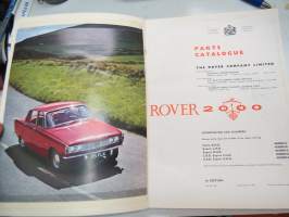 Rover 2000 Parts Catalogue -varaosaluettelo