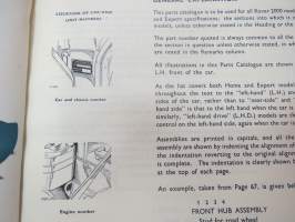 Rover 2000 Parts Catalogue -varaosaluettelo