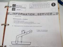 Peugeot 305 -korjaamokirja täydennyslehtineen (Bulletin)