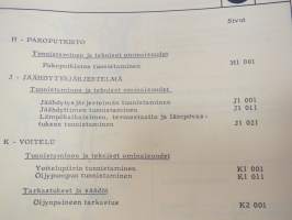 Peugeot 305 -korjaamokirja täydennyslehtineen (Bulletin)