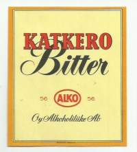 Katkero Bitter Alko nr 56 - viinaetiketti / Frencellin kivipaino