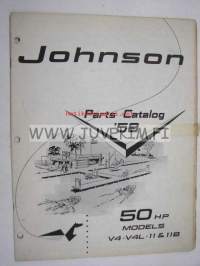 Johnson 50 hp models V4-V4L-11 &amp; 11B outboards 1959 parts catalog -varaosaluettelo