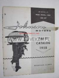 Johnson 35 hp models RDE - RDEL - 19C outboards 1958 parts catalog -varaosaluettelo