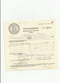 Ottotodiste puolustusvoimain hankintoja varten - lehmä Kokemäki 1941