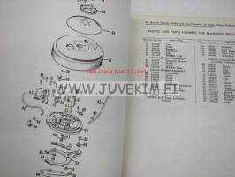 Johnson Sea Horse 25 hp models RD-15A and RDL-15A outboards 19?? parts catalog -varaosaluettelo