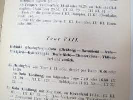 Vorschläge für Sommerreisen in Finnland 1928 -saksankielinen 1920-luvun alkupuolen matkailuesite