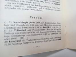 Vorschläge für Sommerreisen in Finnland 1928 -saksankielinen 1920-luvun alkupuolen matkailuesite