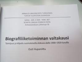 Biograafiliiketoiminnan valtakausi - Toimijuus ja kilpailu suomalaisella elokuva-alalla 1900-1920-luvuilla -väitöskirja
