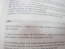 Fiat Barchetta esittely / pressikansio vuodelta 1995