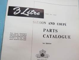 Rover 3 Litre Saloon and Coupé Parts Catalogue -varaosaluettelo