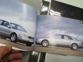 Audi A8 1994 Presse Information -press kitt -mallin lanseeraus- / esittelykansio, mukana 21 pressikuvaa