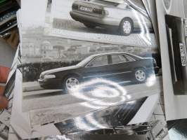 Audi A8 1994 Presse Information -press kitt -mallin lanseeraus- / esittelykansio, mukana 21 pressikuvaa