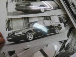 Audi A8 1994 Presse Information -press kitt -mallin lanseeraus- / esittelykansio, mukana 21 pressikuvaa