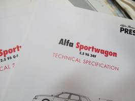 Alfa Rome Sportwagon 2000 -esittely- / lanseerauskansio pressikuvineen ym. -press kit