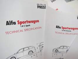 Alfa Rome Sportwagon 2000 -esittely- / lanseerauskansio pressikuvineen ym. -press kit