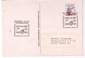 Postikortti: Kultapossukerho  25v.Lähetetty  venemessuilta 4.2-85