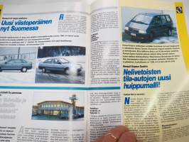 Volvo-Viesti 1990 nr 1 -asiakaslehti / customer magazine - Renault Uutiset samassa