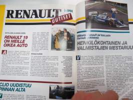 Volvo-Viesti 1994 nr 1 -asiakaslehti / customer magazine - Renault Uutiset samassa