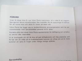 Volvo Penta MD 5 A, MD 5 A / 110 S  instruktionsbok -ruotsinkielinen käyttöohjekirja