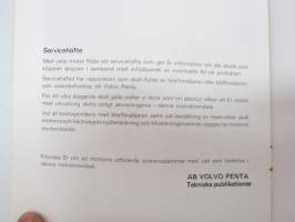 Volvo Penta MD 5 A, MD 5 A / 110 S  instruktionsbok -ruotsinkielinen käyttöohjekirja
