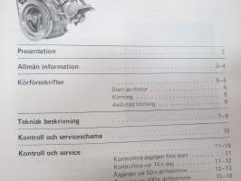 Volvo Penta MD 5 A, MD 5 A / 110 S  instruktionsbok -ruotsinkielinen käyttöohjekirja