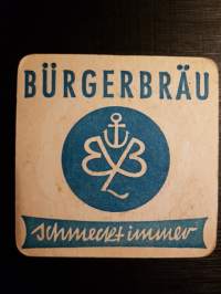 Bürgerbräu bier -olutlasin alunen