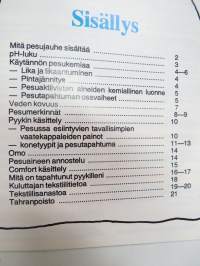Pesukirja - OMO-pesuaine käyttöohjeita / mainosjulkaisu-washing powder use - facts and hints for washing