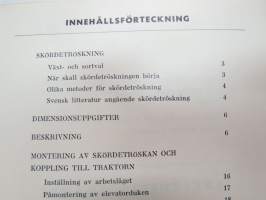 Westeråsmaskiner 5-fots skördetröska Typ M Instruktionsbok -käyttöohjekirja ruotsiksi