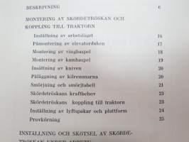 Westeråsmaskiner 5-fots skördetröska Typ M Instruktionsbok -käyttöohjekirja ruotsiksi
