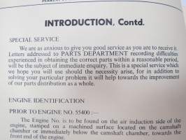 Perkins Diesel Engines Spare Parts List P4 Mk. 3N Vehicle Engines, commencing engine number 34407 Parts Catalogue -varaosaluettelo