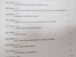 Perkins Diesel Engines Spare Parts List P4 Mk. 3N Vehicle Engines, commencing engine number 34407 Parts Catalogue -varaosaluettelo