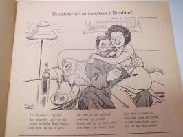 Humoristen 1951 nr 1-2 -ruotsalainen ajanviete-, pilapiirros- ja huumorilehti