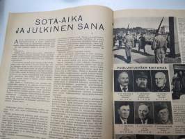 Hakkapeliitta 1943 nr 36, Sumunheitin Saksan uusin &quot;salainen ase&quot;, Partisaanien uhrien hautajaiskuva, Neuvostolan myrskyisssä - suomalaiskohtaloita, Uudisrakentaja