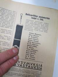 Hakkapeliitta 1943 nr 36, Sumunheitin Saksan uusin &quot;salainen ase&quot;, Partisaanien uhrien hautajaiskuva, Neuvostolan myrskyisssä - suomalaiskohtaloita, Uudisrakentaja