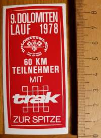 9. Dolomitenlauf 1978 -tarra