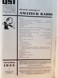 QST devoted entirely to amateur radio. November 1935