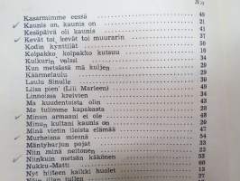 Lauluja yhteisiä illallisia varten Kotkan Suomalaisessa Kerhossa -song book