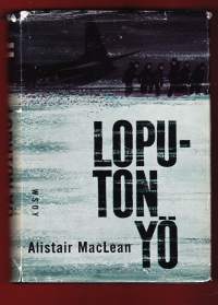 Loputon yö. 1968. 6.p. Tutkimusasema Grönlannin mannerjäätikön keskellä. Outo matkustajakoneen pakkolasku, murhattuja ja huumattuja matkustajia. Mistä on kysymys?