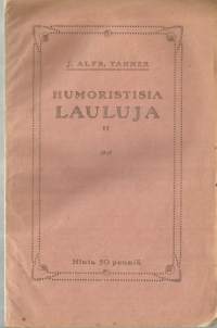 Humoristisia lauluja : 2. vihko / J. Alfr. Tanner.