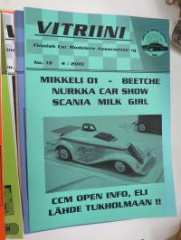Vitriini - Finnish Car Modellers Association Ry kerholehti / Club Magazine - 17 kpl lehtiä vuosilta 1999-2003
